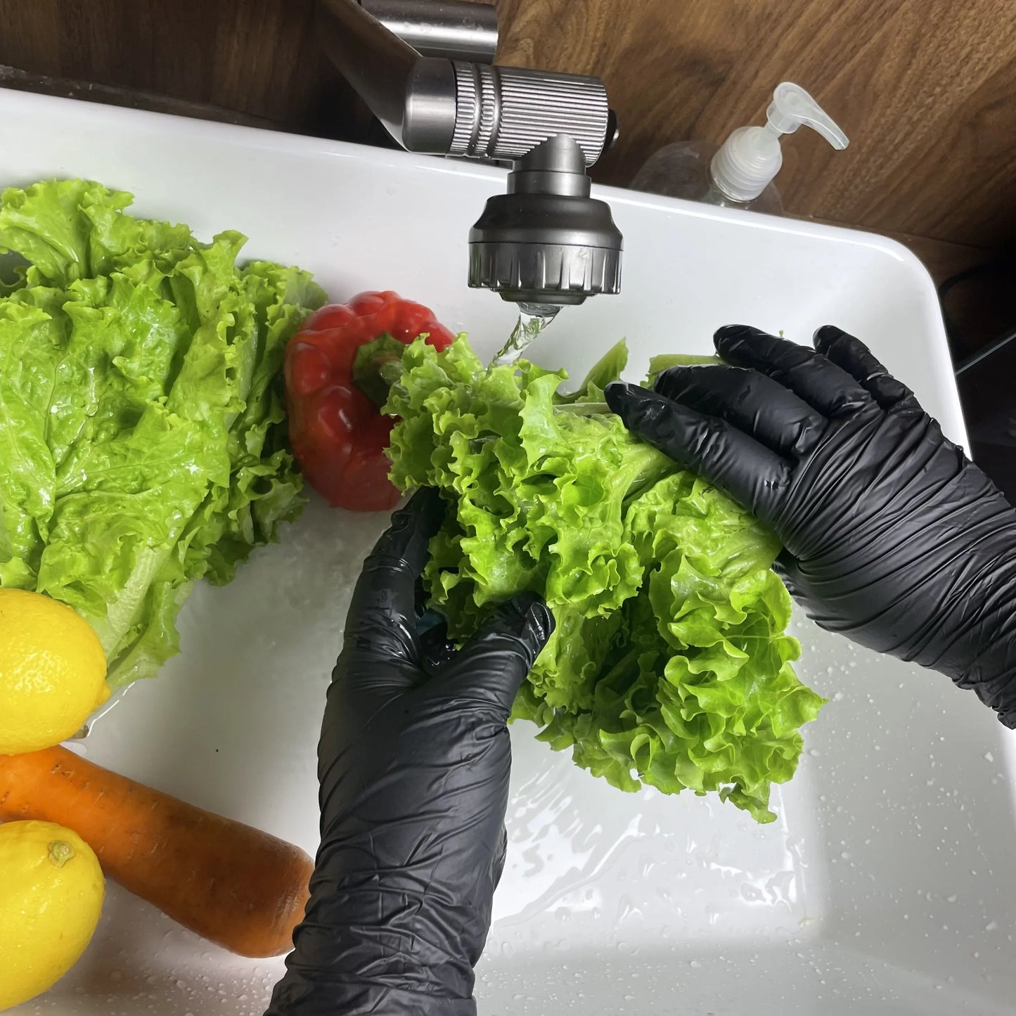 Black Disposable Nitrile Gloves, Household Cleaning Disposable Nitrile Gloves, Hairdressing and Nail Art Tools