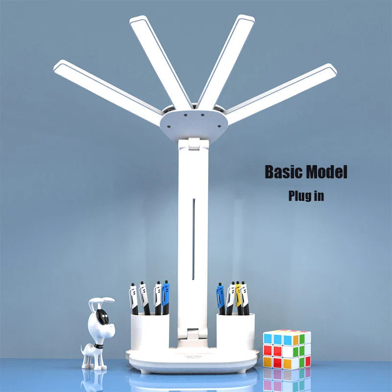 3in1 Multifunction Table Lamp LED Four-headed Folding