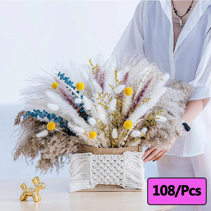 300pcs Rabbit Tail Grass Flower Bouquet
