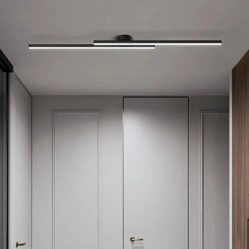 Long Aluminium LED Ceiling Light Modern Creative Design
