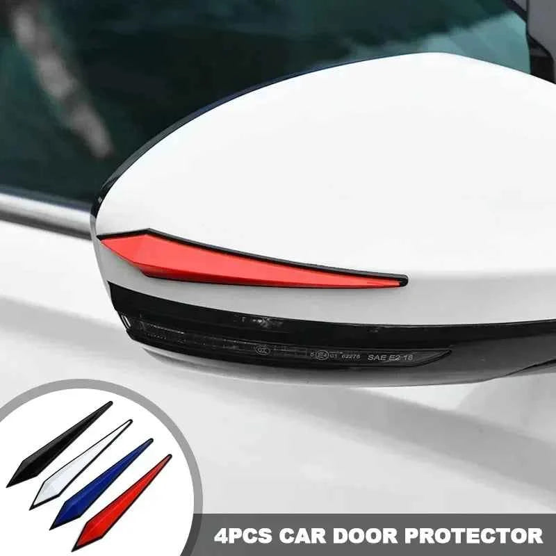 4pcs Car Antis-scratch Protective Sticker Body Bumper Anti-collision Protection  Door Rearview Mirror Edge Guard Rubber Strip