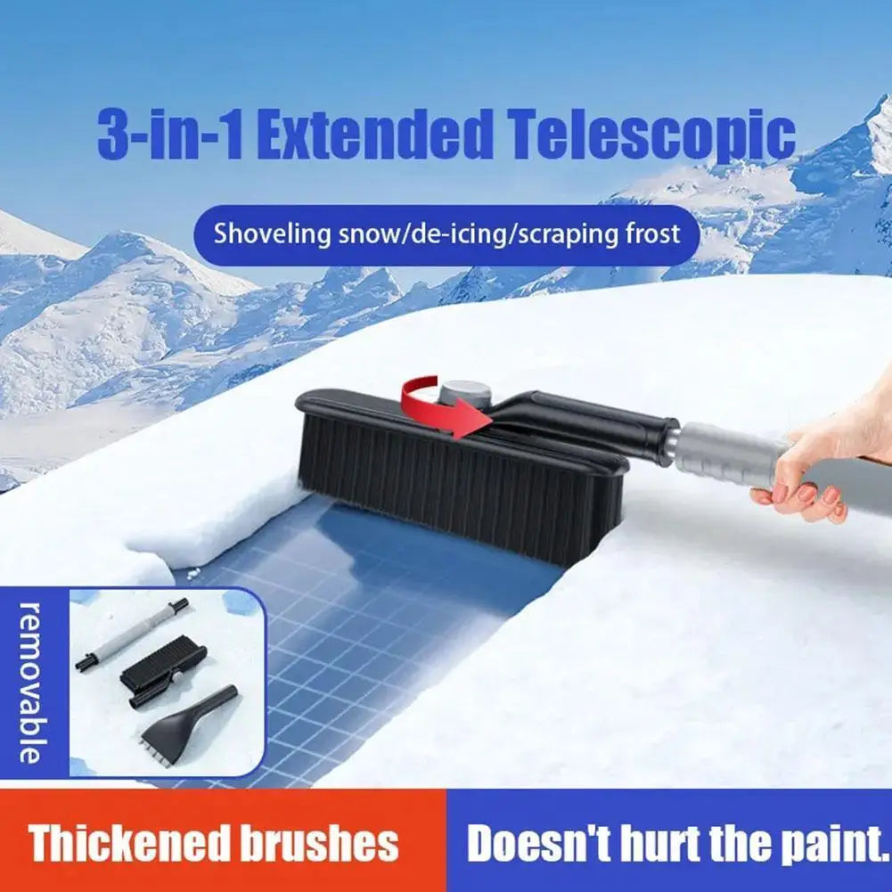 3-in-1 80.5*10.5cm Winter car detachable snow plow Aluminum alloy shovel Sweep 1 Snow sweep snow defrost EVA grip cleaning tools