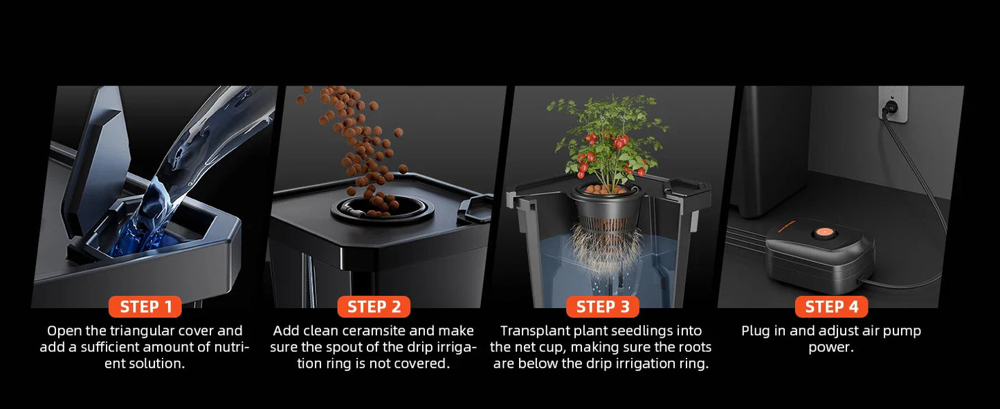 Spider Farmer 7-Gallon DWC Hydroponic System Grow Kits + Air Pump with 2 Buckets