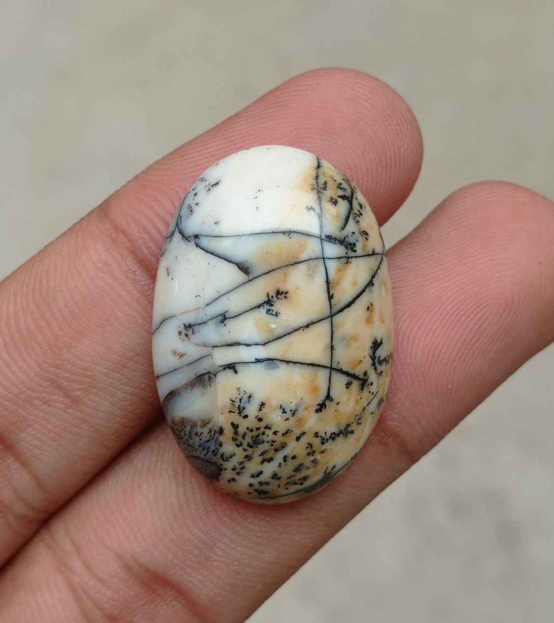 39.4ct Jasper - Scenic Jasper Cabochon - 32x21x7mm