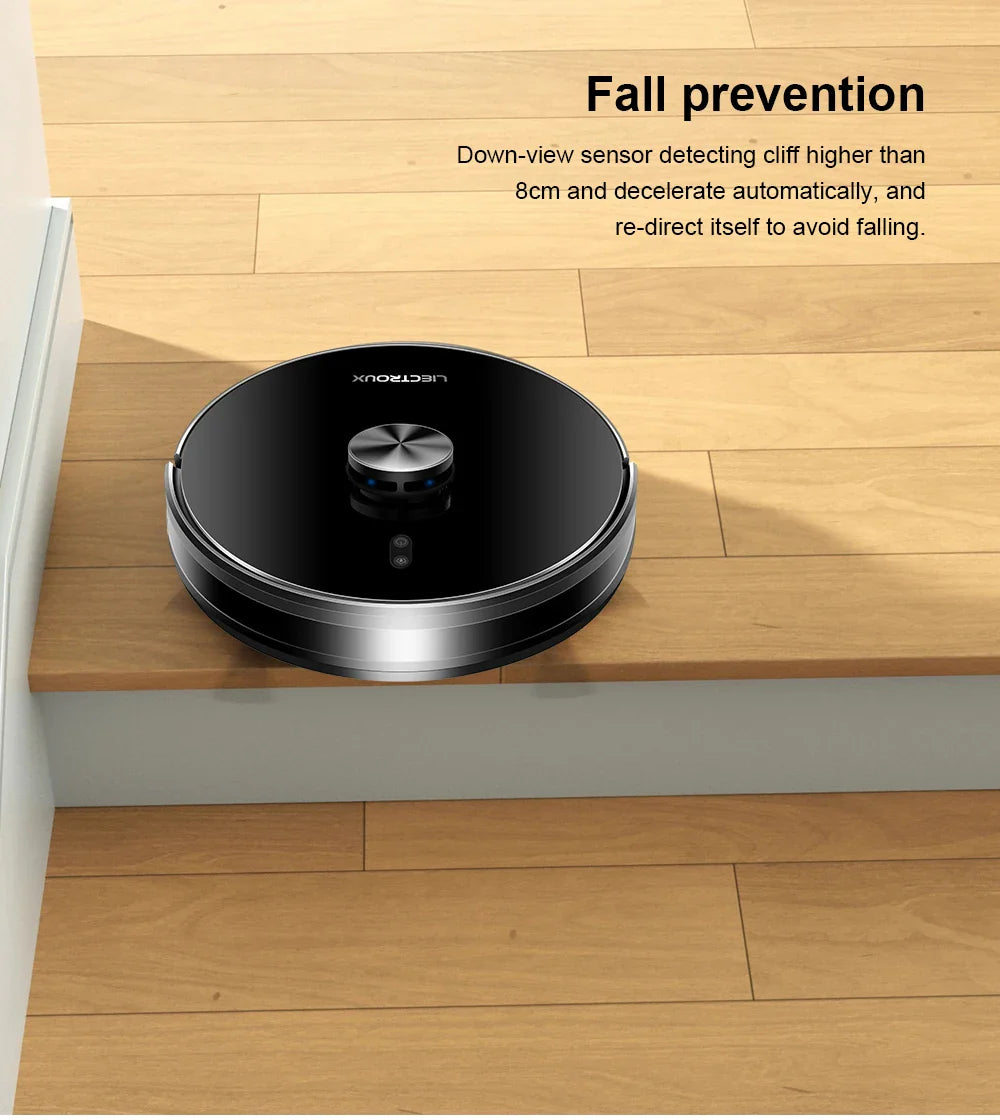 Liectroux / LILIN X6 LDS Robot Vacuum Cleaner,Laser Lidar Navigation,Wet Dry Mopping,6500Pa Suction,Multi-Floor Map,Carpet Boost