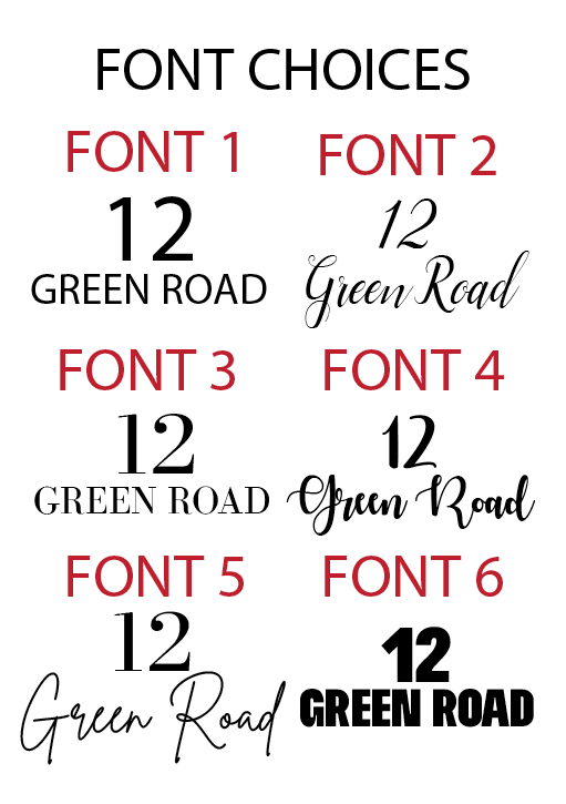 Sage Green Background House Name/Number High Quality Acrylic Outdoor Or Inside Sign Including Fixtures & Standoffs - Assorted Colours & Fonts (See Images)
