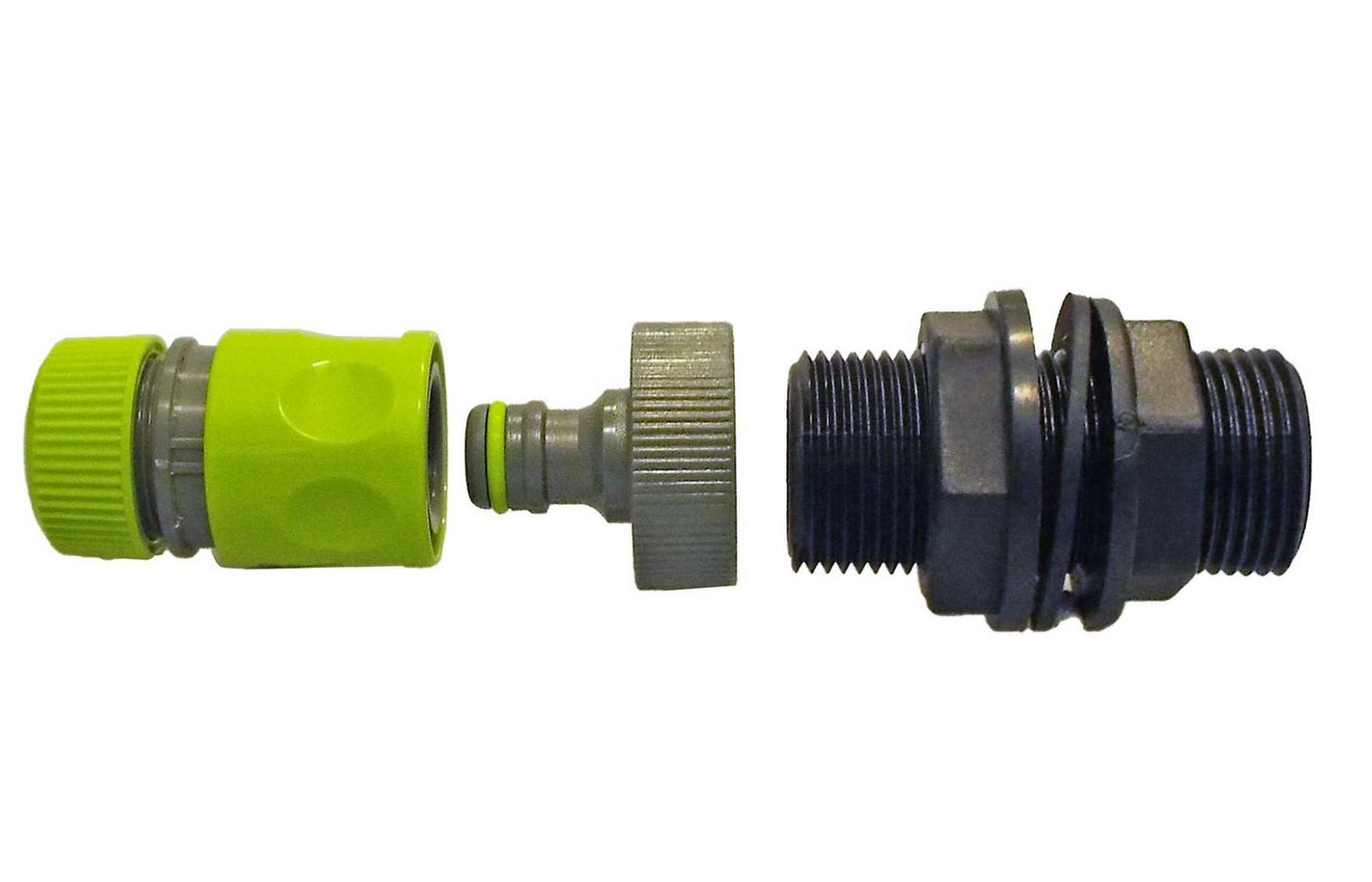 Water Butt Kit 1/2 BSPM with Quick Adaptor and Hose Connector (Lime) Tap Adapter