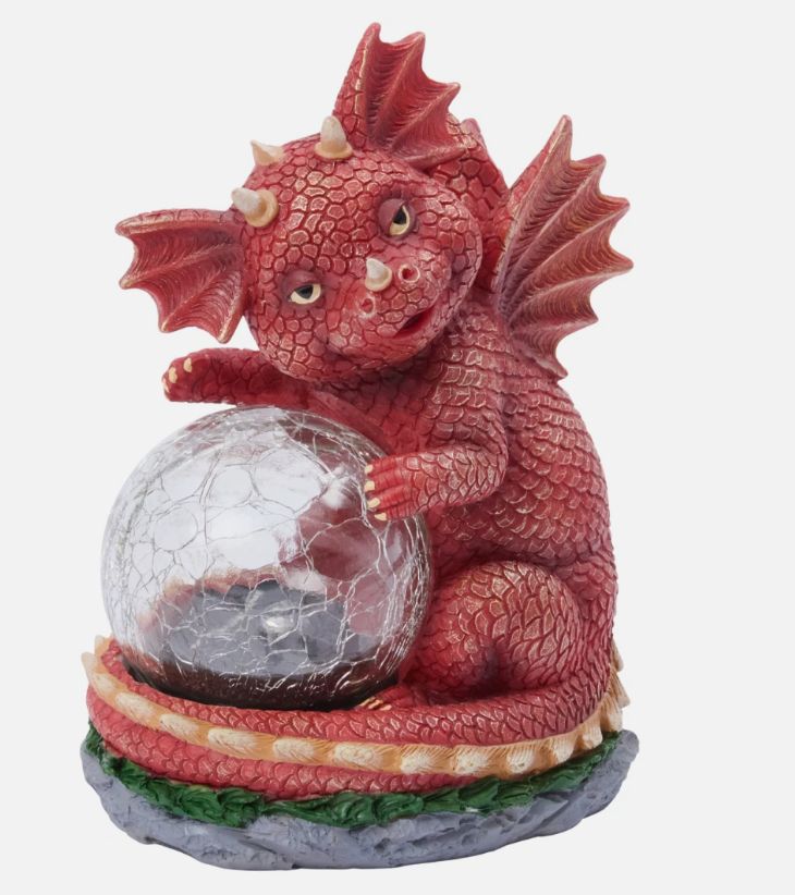 Solar Resin Solar Dragon Garden Ornament