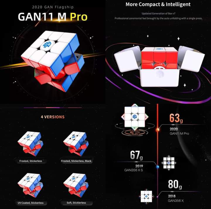 Gan 11M pro stickerless black