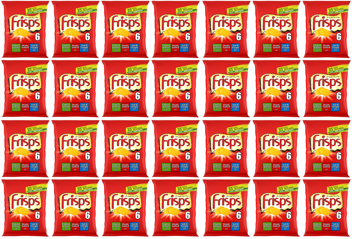 28 x Kp Frisps Assorted Crisps 6pk - 6X25.5GM