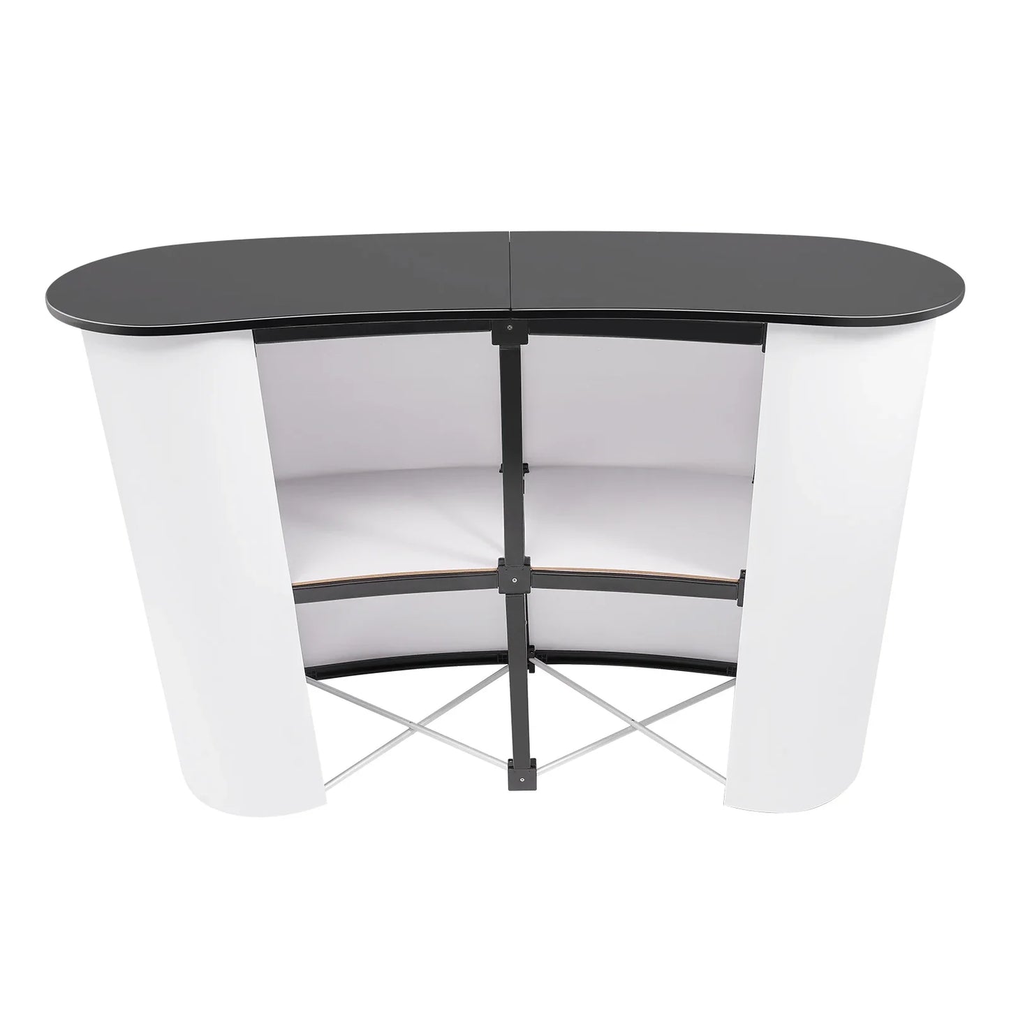 Foldable Tradeshow Table Exhibition Countertop Podium Promotion Table Office Reception Desk School Lecture Table