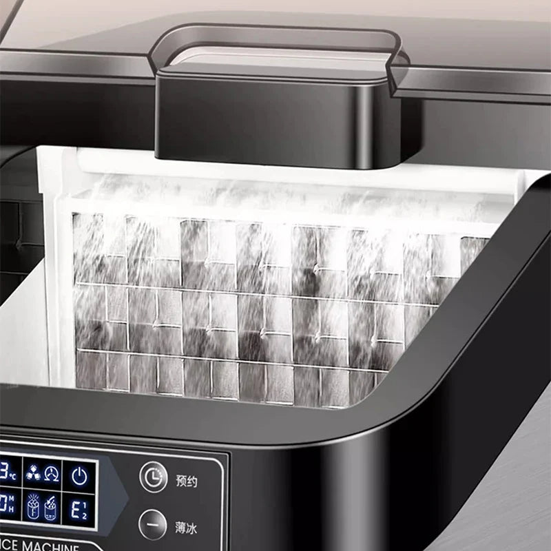 Commercial ice machine small household 30 kg desktop square ice milk tea shop dormitory night market stall ice machine