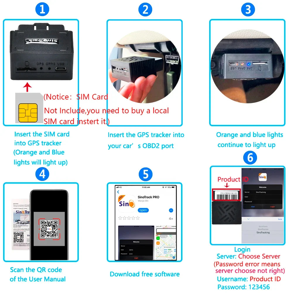 OBD2 GPS Tracker  Plug & Play Car Tracking Device with App (iOS & Android)