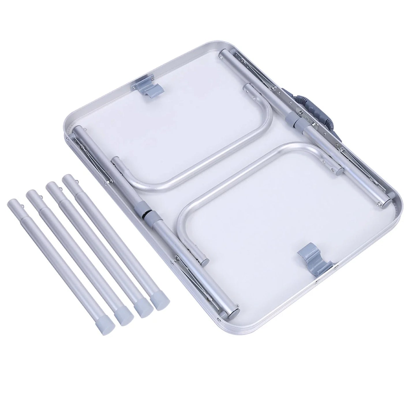 1x Aluminum Alloy Adjustable Folding Table Desk Stand Tray for Outdoor Garden Camping Picnic Outdoor Folding Table Folding Table