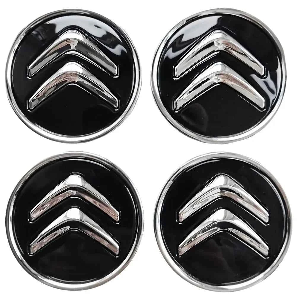 4PCS Wheel Centre Hub Caps Alloy 60MM Wheel Center Cap Replacement for Citroen C1 C3 C4 DS3 Most Models Caps Auto Decoration