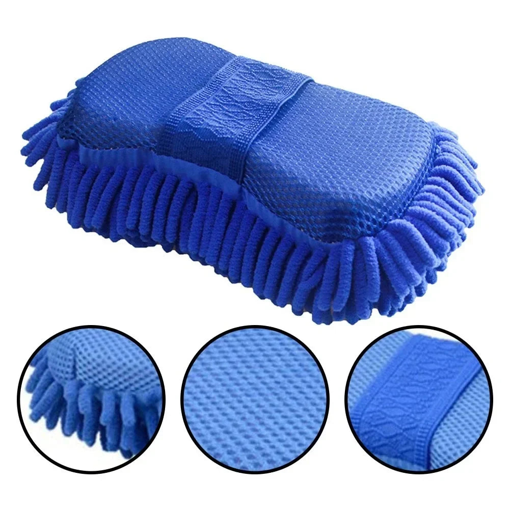 Ultra-Fine Microfiber Car Wash Sponge Soft Scratch-Free Cleaning Pad