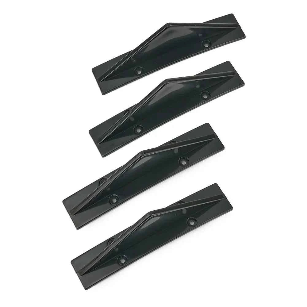 4pcs Car Rear Bumper Lip Diffuser Splitter Spoiler Scratch Protector Fin Trim Caps Universal Exterior Accessory For 300