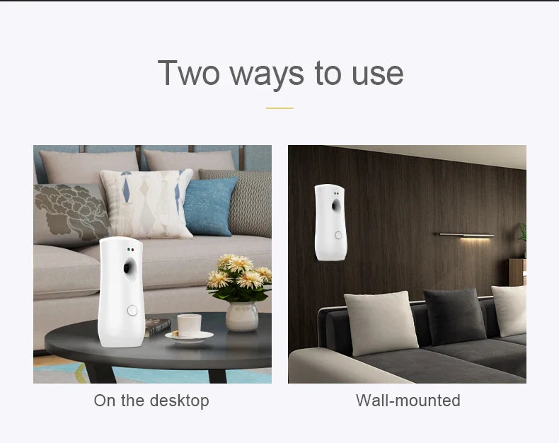 Aerosol Dispenser Air Freshener Fragrance Aerosol Spray Dispenser Car Household Wall-mounted Automatic Adjustable Aroma Diffuser