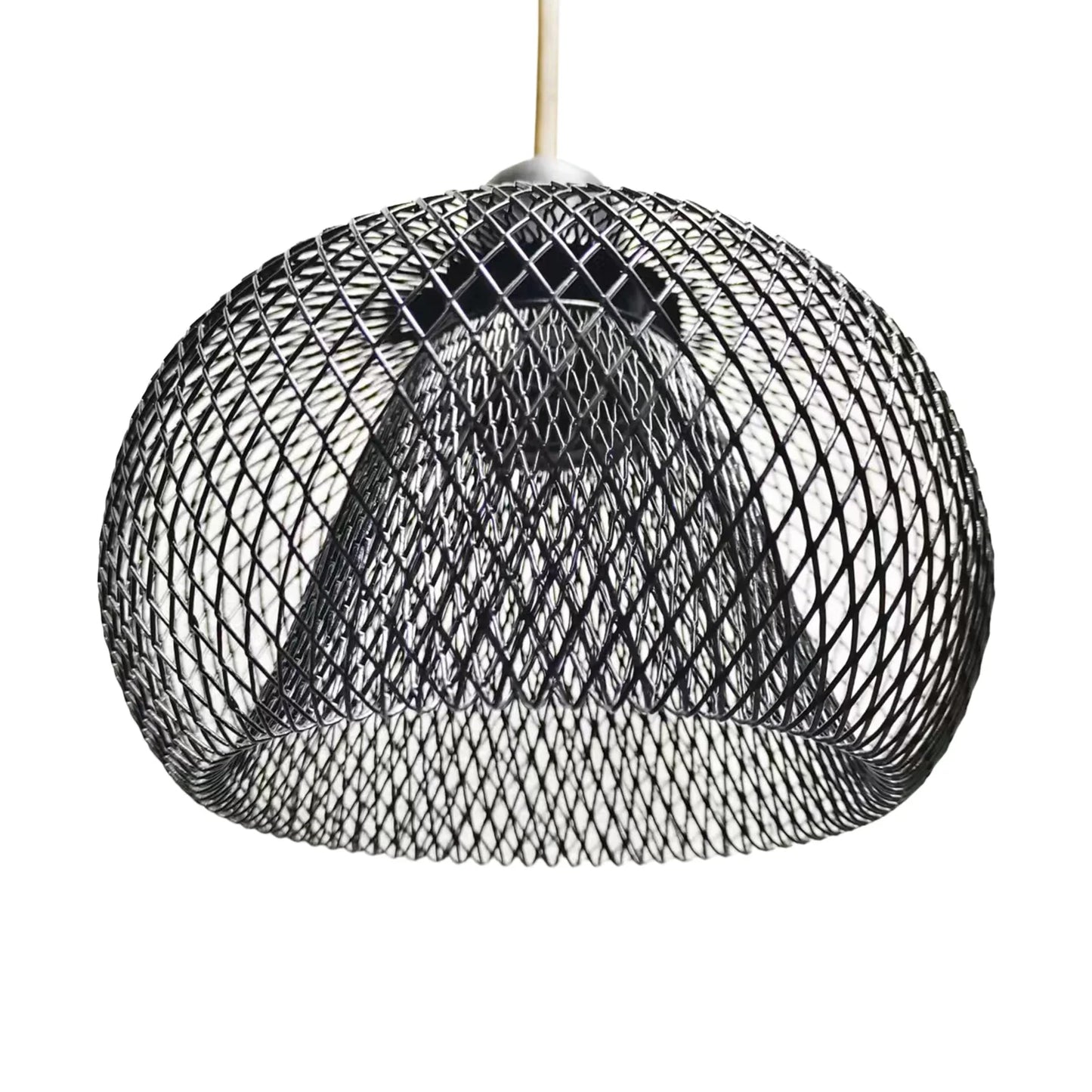 Metal Wire Pendant Lamp Shade Ceiling Light Shade Chandelier Cover Cage Guard for Home Teahouse Dining Room Cafe Hallway