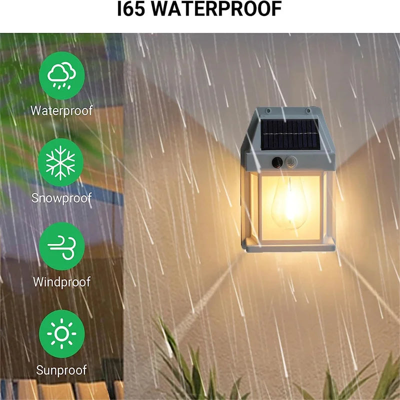 Solar Wall Lights Outdoor Waterproof Wireless Motion Sensor Security Lamps