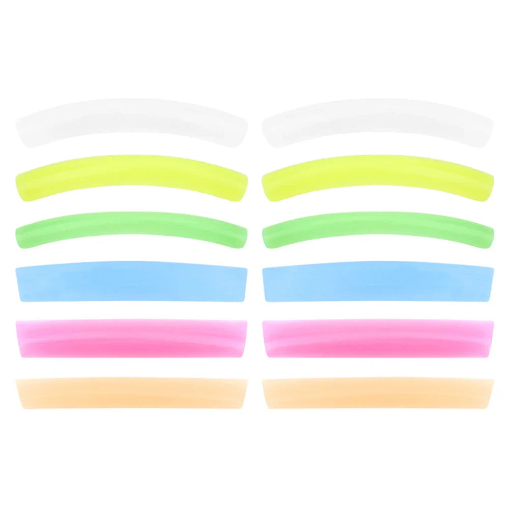 6 Pairs Silicone Eyelash Perm Lift Pads Different Size Eyelash Lift Rods Reusable for Eyelash Lifting for Different Eye Shapes
