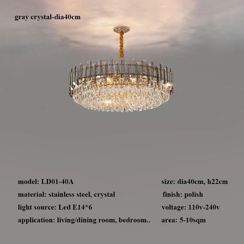Modern Luxury Crystal Led Pendant Lights