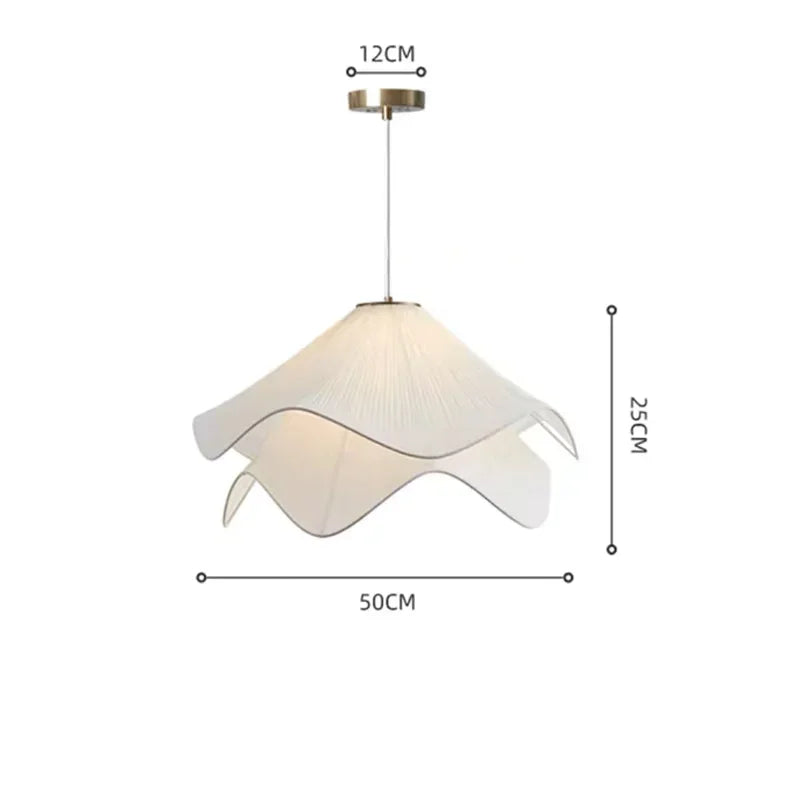 Flowers Cloth Chandelier Home Decoration French Led Pendant Lights