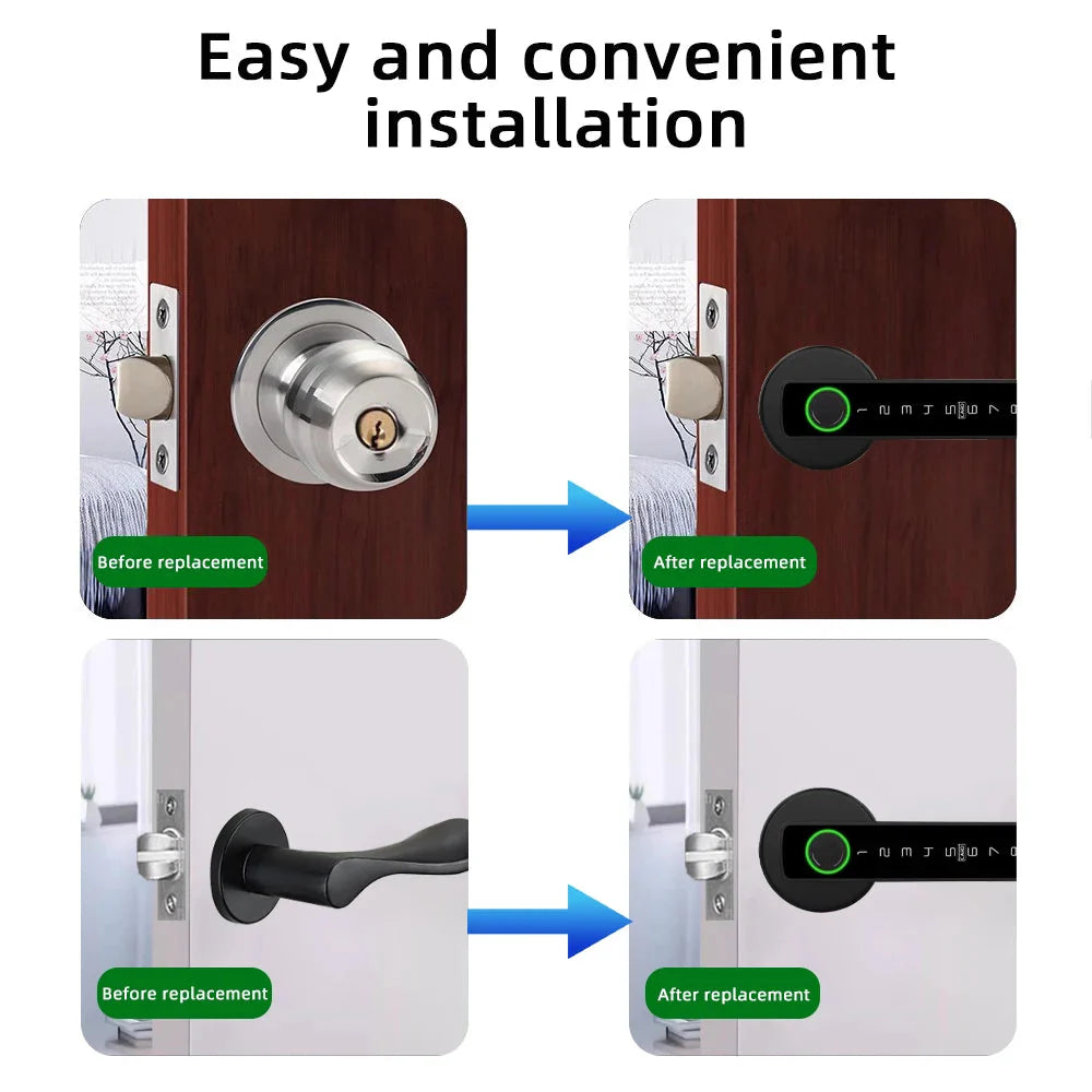 BLE Fingerprint Door Lock Digital Electronic Lock with Password/Key/IC Card/ Smart Life
