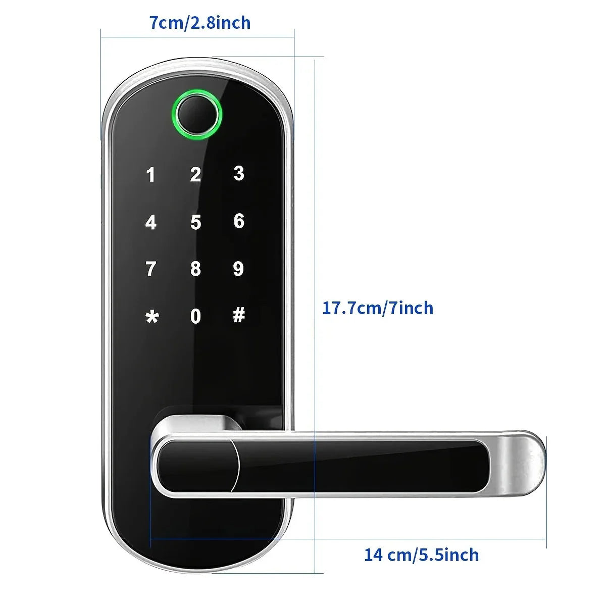 Smart Fingerprint Door Lock App Remote Control Keyless WIFI Digital Touchscreen Lock