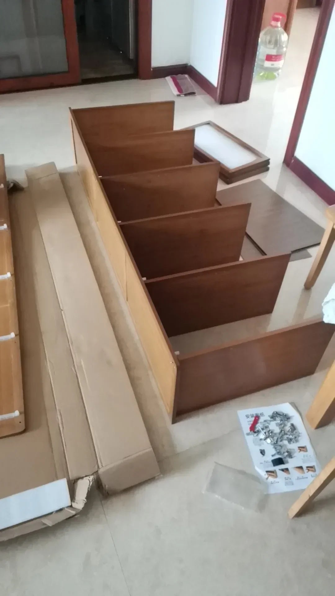 Japanese Home Furniture Bamboo Bookcases Organizer Multi-layer Storage Shelf Simple Retro Bookshelf With Door Modern Office Desk