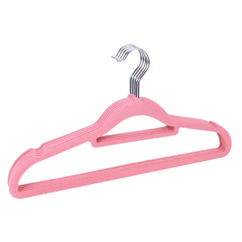 5/10/20pcs Clothes Coat Velvet Hangers Non Slip Luxury Flocked Trouser Skirt Storage Hook Hanger Closet Clothes Hangers