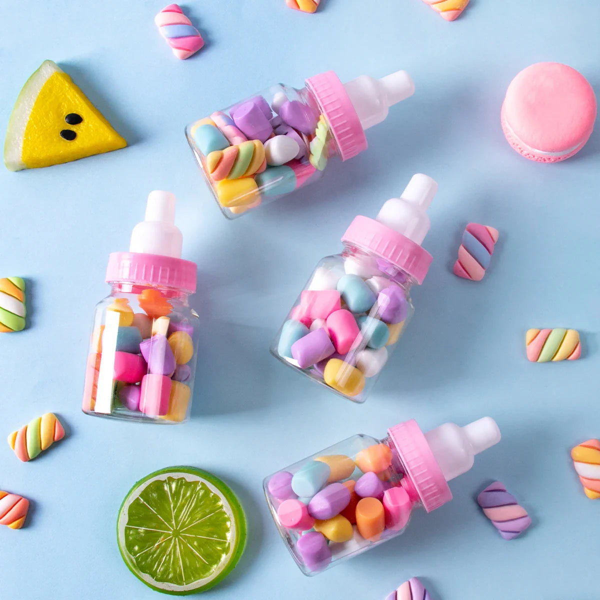 Baby Shower Candy Bottles - Pink Blue Gender Reveal Party Favors