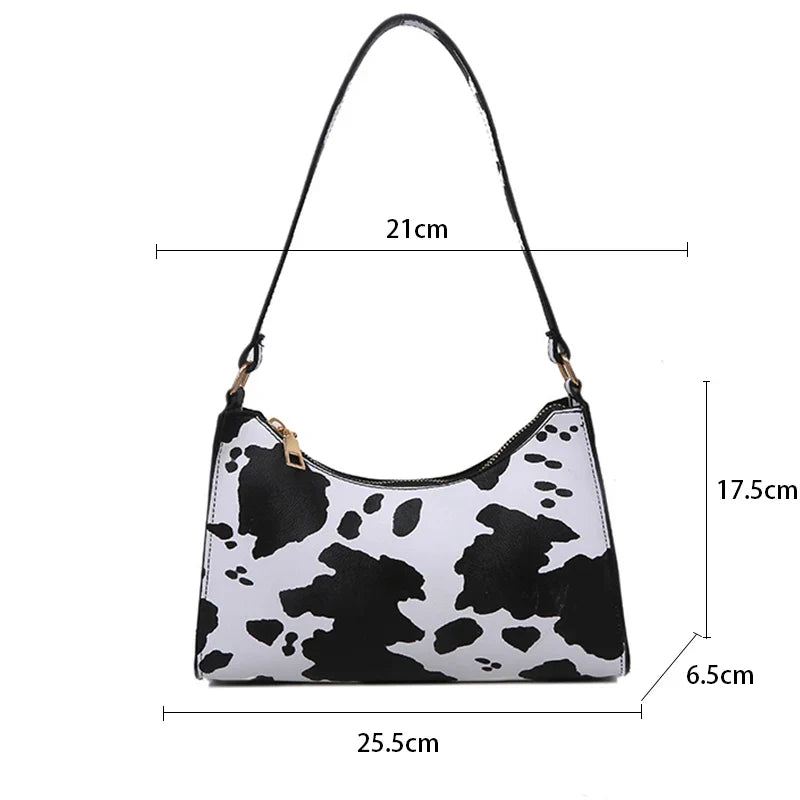 Fashion Zebra Print Women Luxury Handbag PU Leather Simple Underarm Shoulder Bags Female Daily Design Clutch Totes Purse Pouch