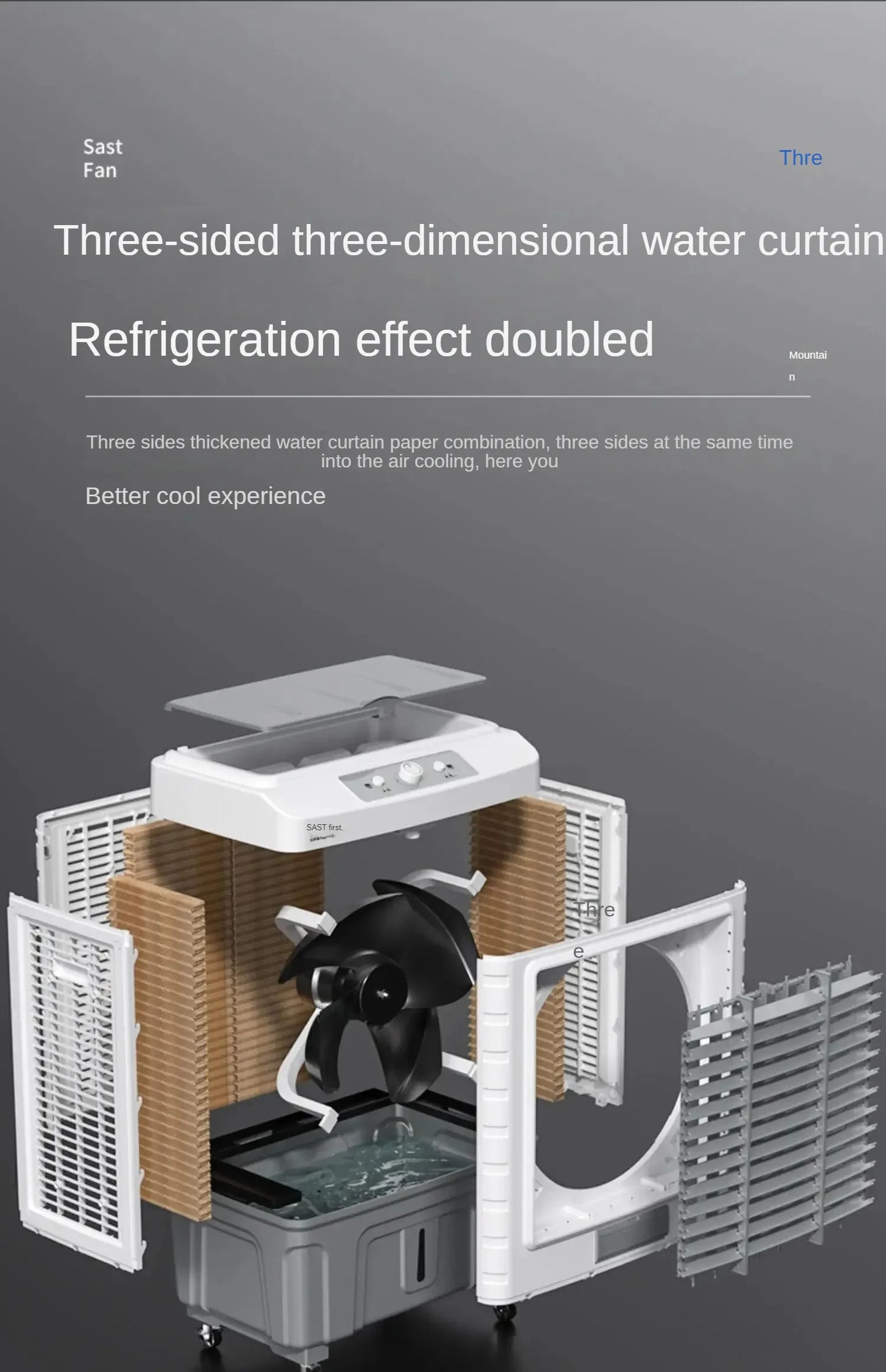 Air Cooler Large Industrial Water Cooler Evaporative Water Cooling Air Conditioner Fan Household Fan Mini Aire Acondicionado