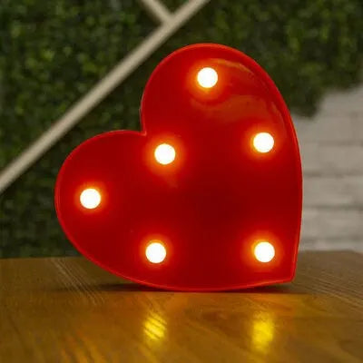 Alphabet LED Night Lights Number Letter Lamp 16cm