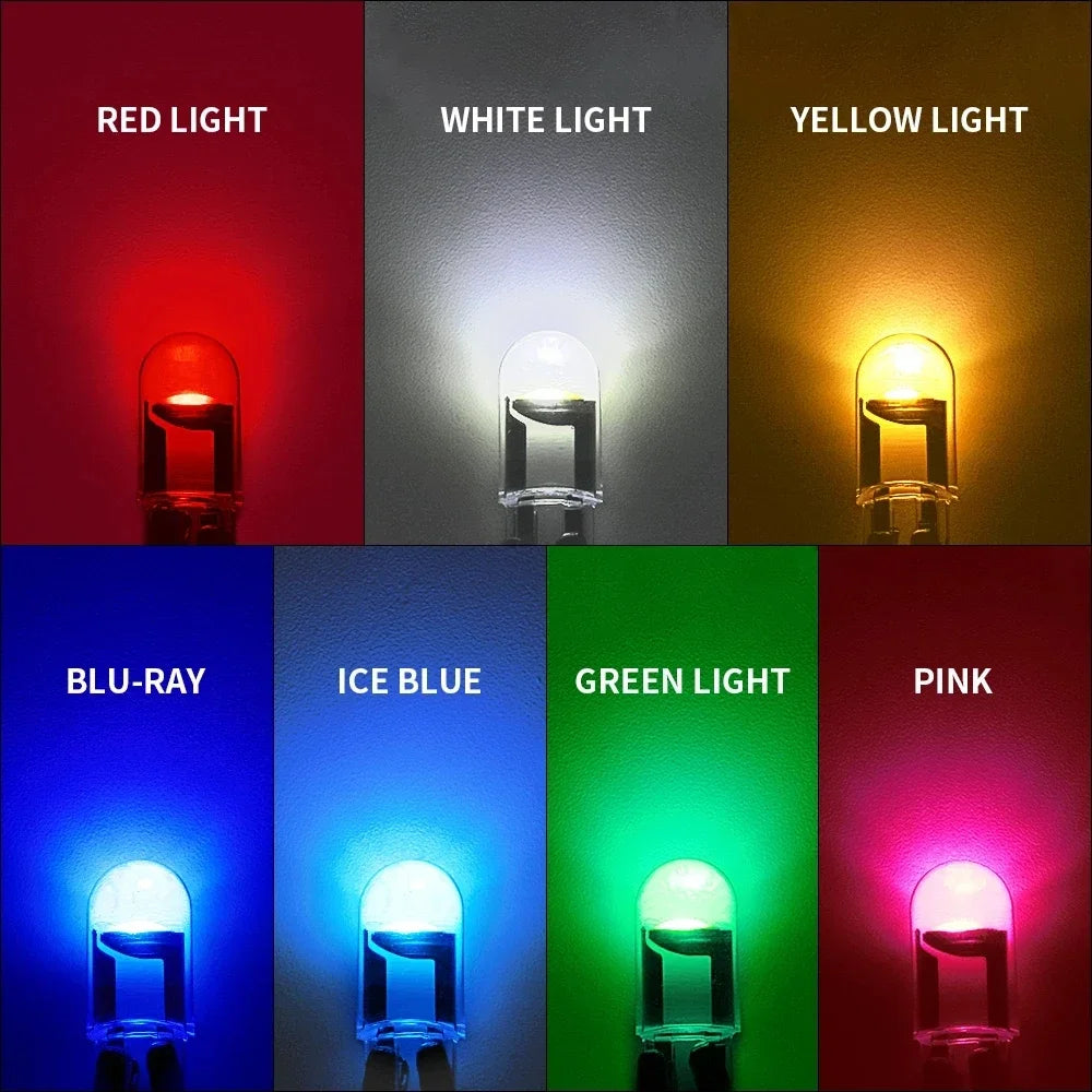 Newest W5W Led T10 Car Light COB LED Glass 6000K