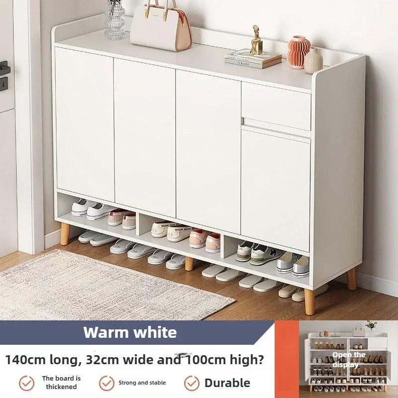 Corridor Shoe Cabinet At The Entrance of The Home Corridor Indoor Entrance Door Entrance Cabinet New Solid Wood Rack Shoe Shelf