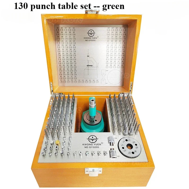 Watch repair tools 130 precision punch table set, punch machine balance wheel pendulum shaft disassembly tool