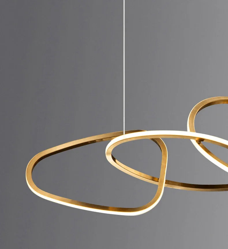 Modern Simplicity Circle LED Pendant Lights for Dining Living Home Decor Hanging Ring Chandelier Lamp Fixture