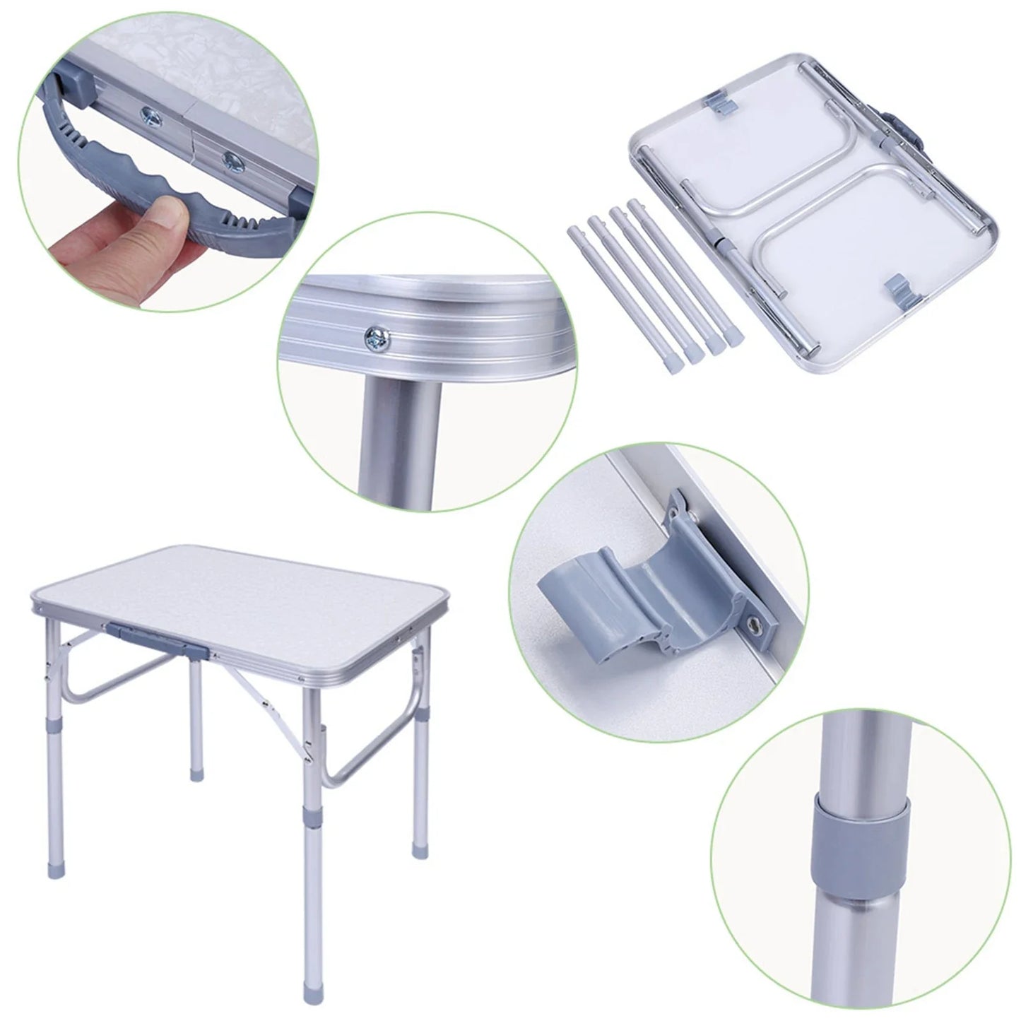1x Aluminum Alloy Adjustable Folding Table Desk Stand Tray for Outdoor Garden Camping Picnic Outdoor Folding Table Folding Table