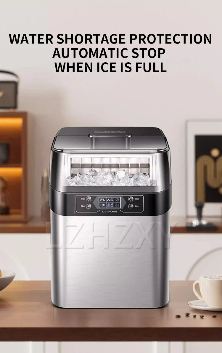Commercial ice machine small household 30 kg desktop square ice milk tea shop dormitory night market stall ice machine