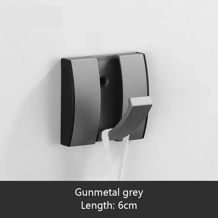 Bathroom Black Golden Hook Folding No Punch Installation Wall Mounted Rack Hooks Towel Clothes Holder Racks Hooks Bedroom