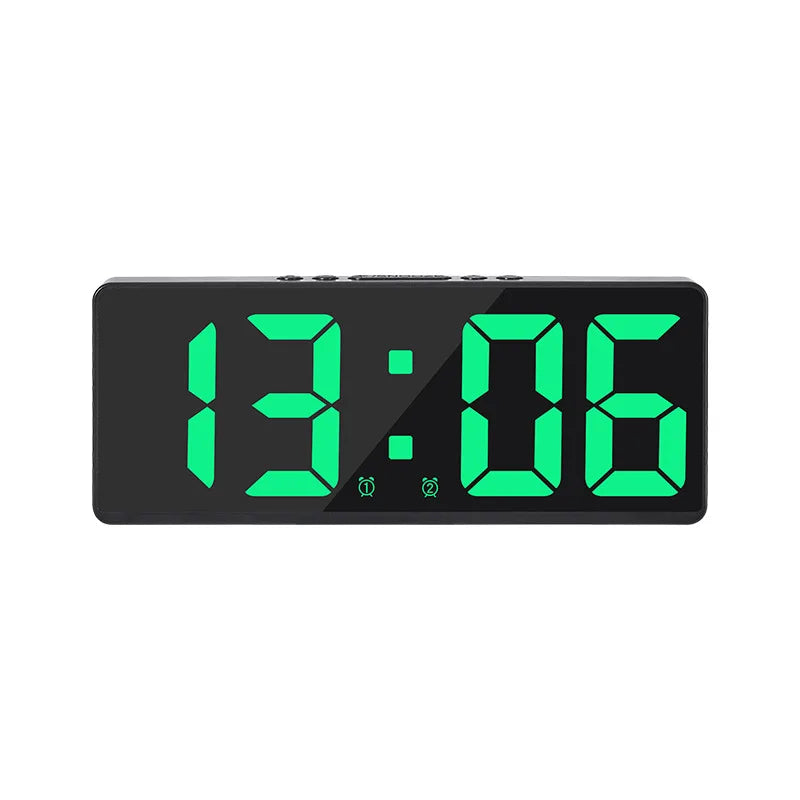 Acrylic/Mirror Digital Alarm Clock Voice Control