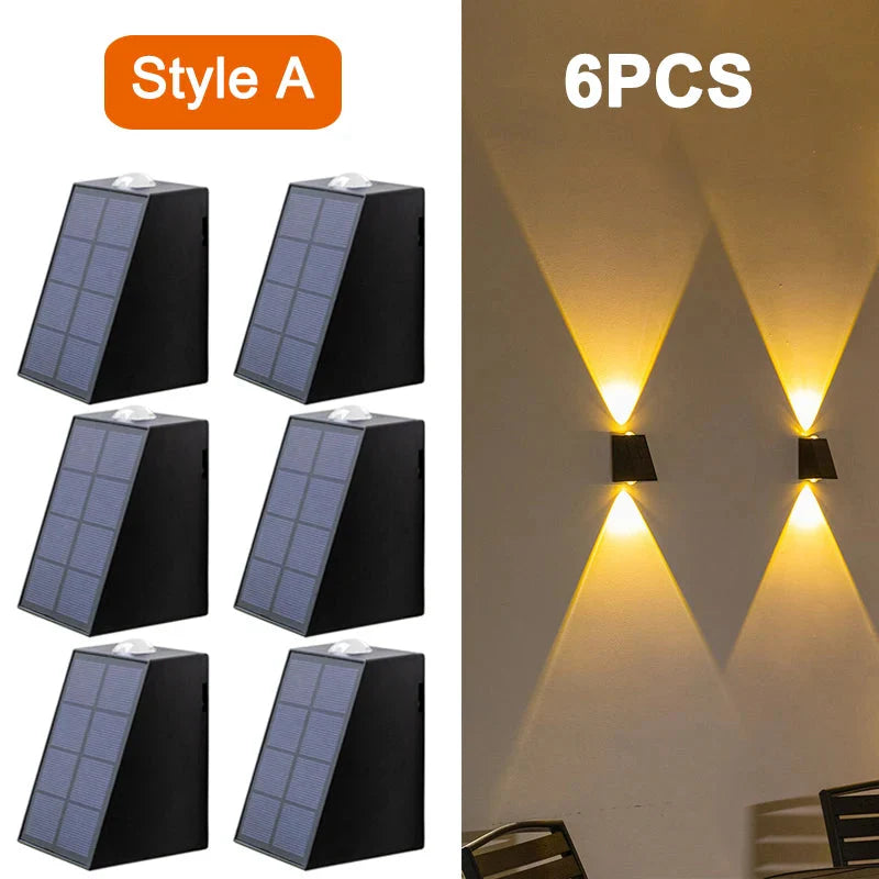 LED Outdoor Wall Solar Lights Waterproof Garden Wall Decoration