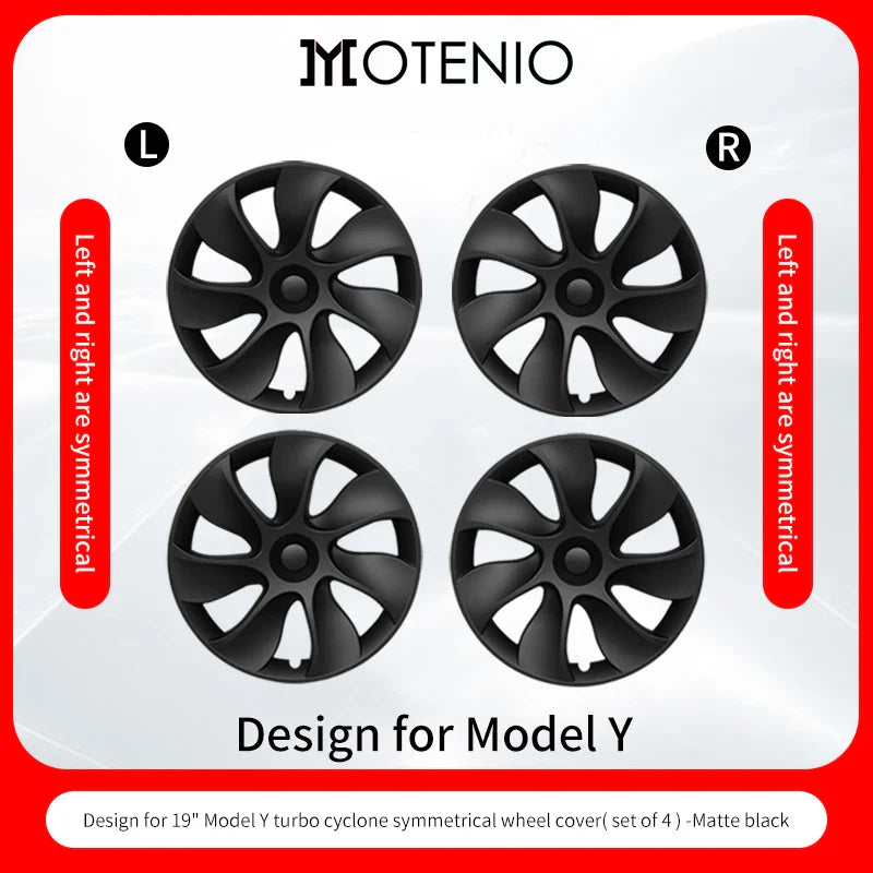 Hubcaps for Tesla Model Y 19 Inch Storm Style Wheel Cover
