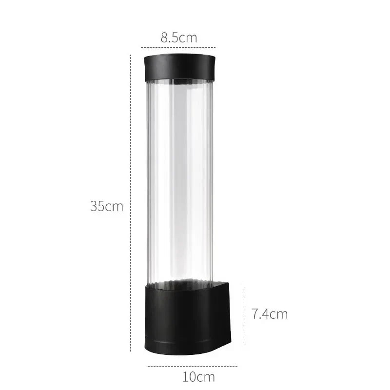 Disposable Paper Cups Dispenser Plastic Cup Holder for Water Dispenser Wall Mounted Automatic Cup Storage Rack Cups Container