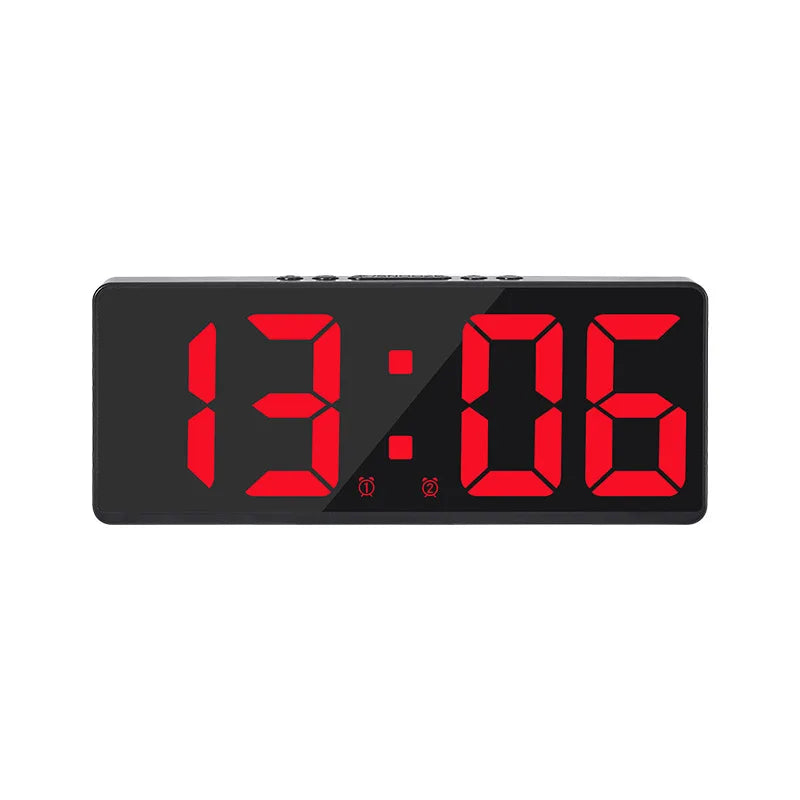 Acrylic/Mirror Digital Alarm Clock Voice Control