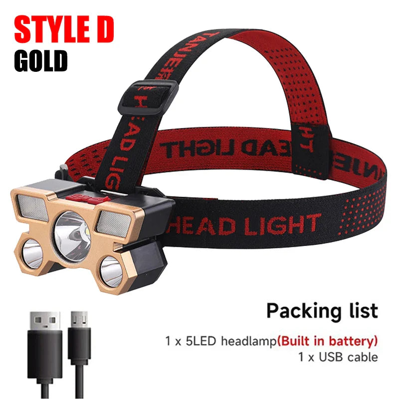 5 LED Headlamp Rechargeable