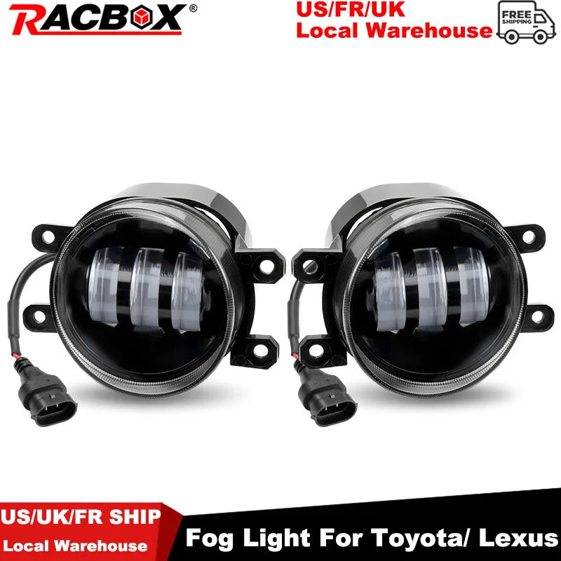3 inch LED Fog Light 30W 6000K White Flat Driving Beam Off Road Driving Lamp