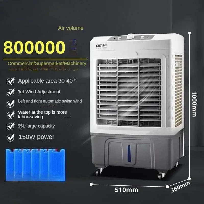 Air Cooler Large Industrial Water Cooler Evaporative Water Cooling Air Conditioner Fan Household Fan Mini Aire Acondicionado